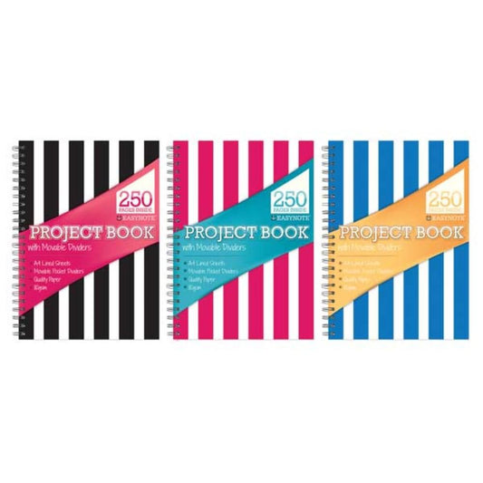 A4 Easynote Project Notebook with Moveable Dividers